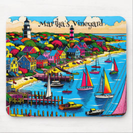 Martha's Vineyard | Farbige Abstrakte Kunst Mousepad