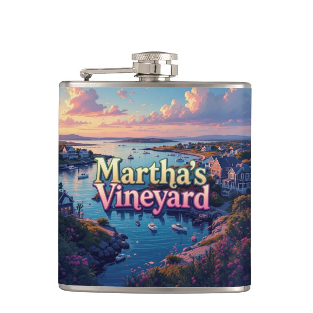 Marthas vineyard Flasche Flachmann (Vorderseite)