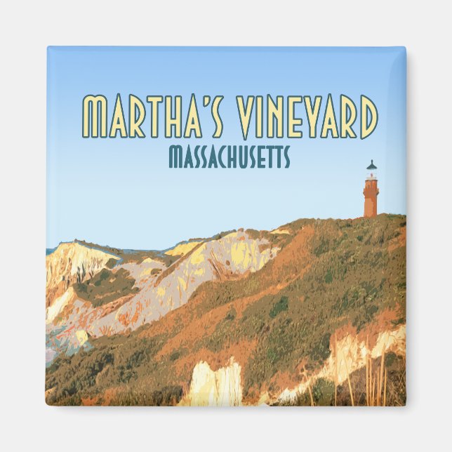 Marthas Vineyard Gay Head Leuchtturm Massachusetts Magnet (Vorne)