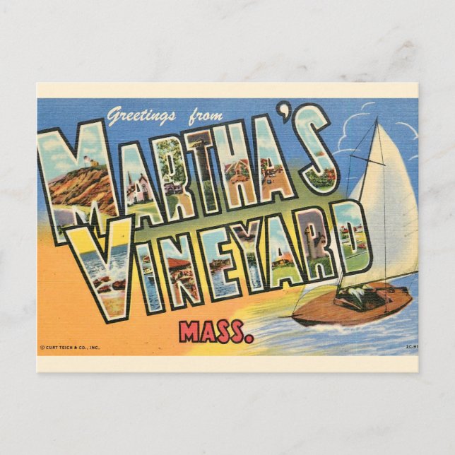 Marthas Vineyard Greetings Postkarte (Vorderseite)