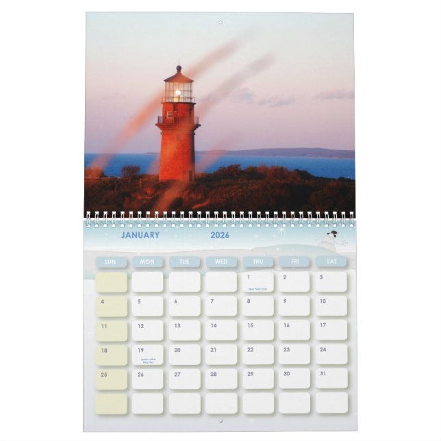Martha's Vineyard-Insel-Farbkalender Kalender (Jan 2026)