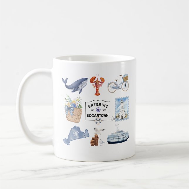 Marthas Vineyard Island Aquarelle Kaffeetasse (Links)