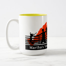 Martha's Vineyard-Kiefer-Brücken-Sprung 15oz. Zweifarbige Tasse