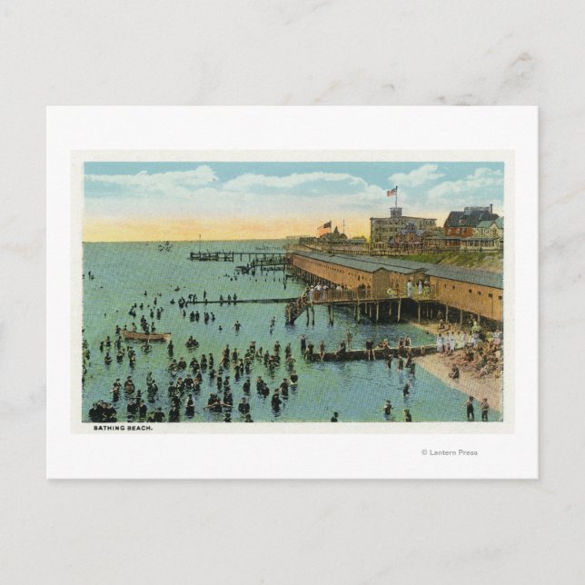 Martha's Vineyard, Luftsicht auf den Strand Postkarte (Vorderseite)