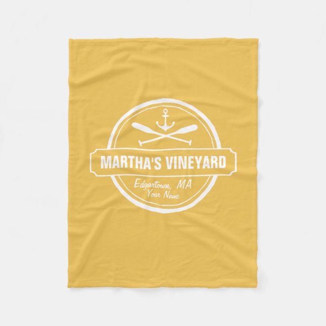 Martha's Vineyard MA benutzerfreundlicher nautisch Fleecedecke (Vorderseite)