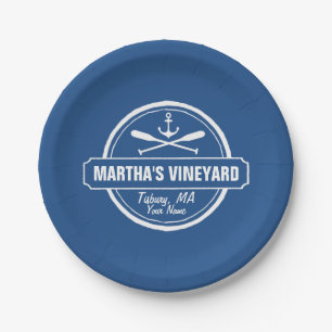 Martha's Vineyard MA benutzerfreundlicher nautisch Pappteller