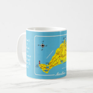 Martha's Vineyard Map Custom Mug