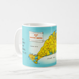 Martha's Vineyard Map Custom Tasse