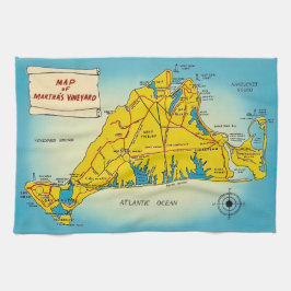 Martha's Vineyard Map  Geschirrtuch