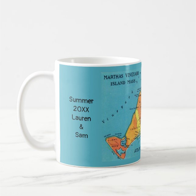 Martha's Vineyard Map Tasse (Links)