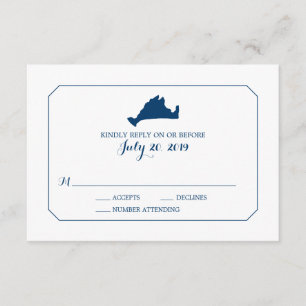 Marthas Vineyard Map Wedding RSVP
