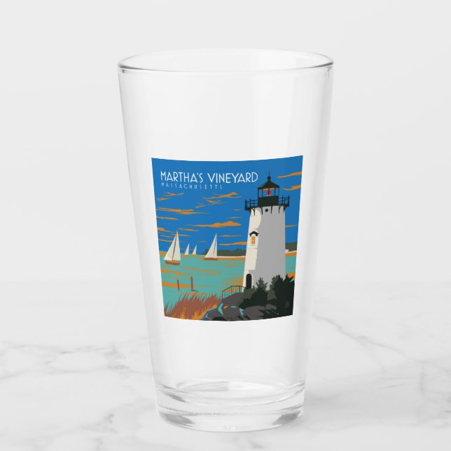 Martha's Vineyard, Massachusetts | Leuchtturm Glas (Vorderseite)