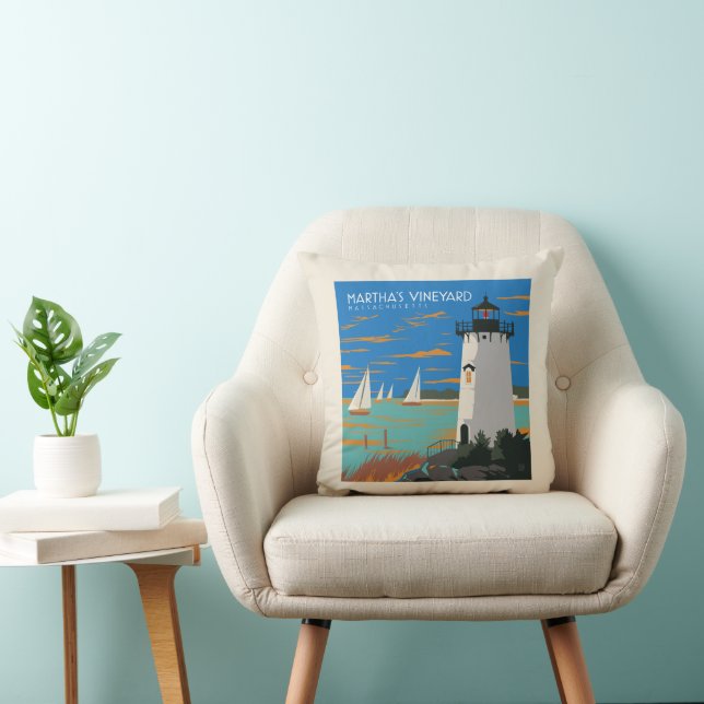 Martha's Vineyard, Massachusetts | Leuchtturm Kissen (Stuhl )