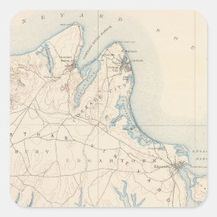 Martha's Vineyard, Massachusetts Quadratischer Aufkleber