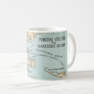 Marthas Vineyard Nantucket Carte Mug