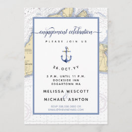 Martha's Vineyard Nautical Engagement Party Einladung