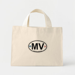 Martha's Vineyard Oval Design. Mini Stoffbeutel