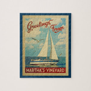 Martha's Vineyard Segelboot-Vintage Reise