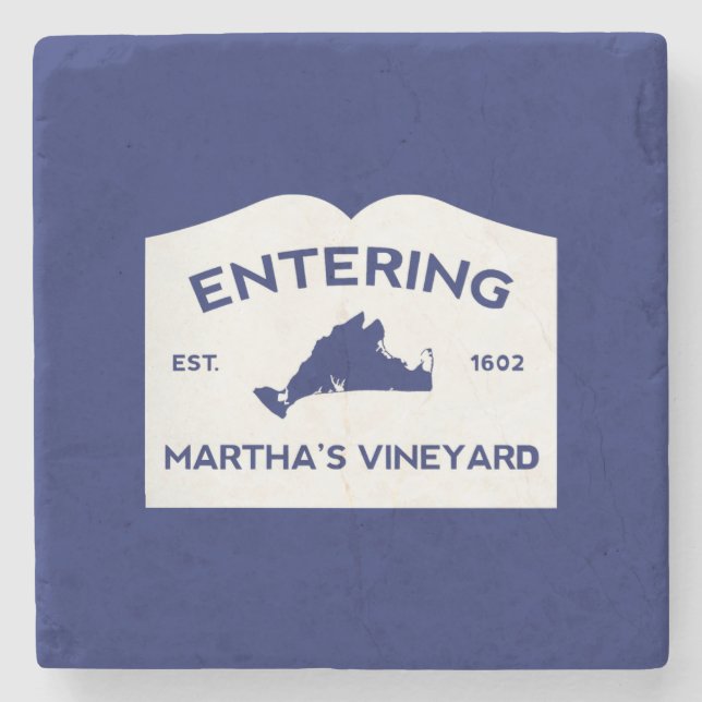 Martha's Vineyard Stone Coaster Steinuntersetzer (Vorderseite)