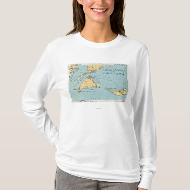 Martha's Vineyard u. Nantucket Inseln T-Shirt (Vorderseite)