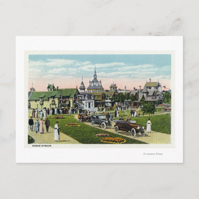 Martha's Vineyard, View of Ocean Avenue Postkarte (Vorderseite)