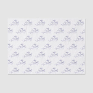 Martha's Vineyard Vintage-Karte #1 Marineblau Seidenpapier