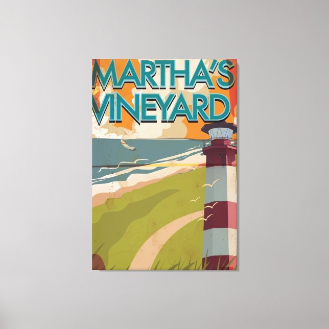 Marthas Vineyard Vintage Leinwanddruck (Vorderseite)