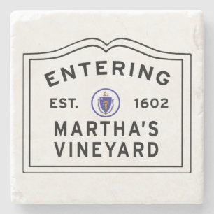 Martha's Vinyard Massachusetts Einfahrt Steinuntersetzer