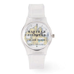 Martha's Weingarten Breitengrad Nautik Armbanduhr