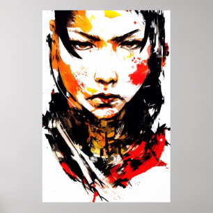 Martial Art Kung Fu Wild Free Spirit Gemälde Poster