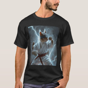 Martial Art Squirrel Tragend Karate Gi Blitze A T-Shirt