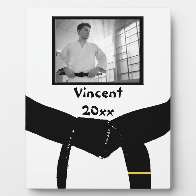 Martial Arts 1. Degree Black Belt Foto Keepake Fotoplatte (Vorderseite)