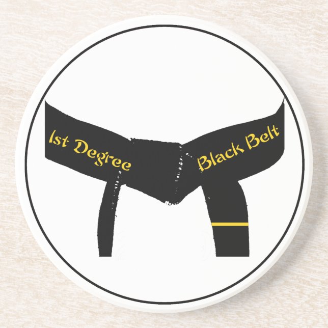 Martial Arts 1. Grad Black Belt Drink Untersetzer (Vorne)