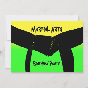 Martial Arts Anniversaire Fête Invitation