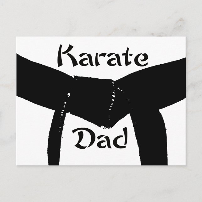 Martial Arts Black Belt Karaté Papa Carte postale (Devant)
