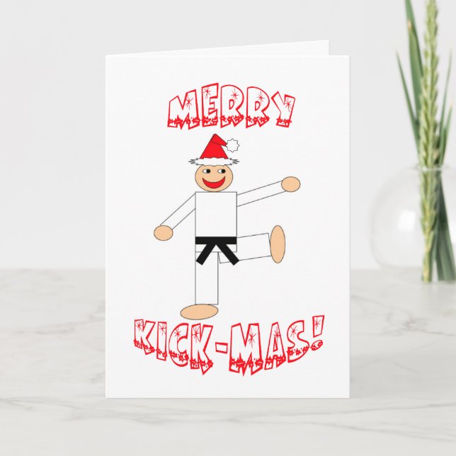 Martial Arts Black Belt Merry Kick-Mas Weihnachten (Vorderseite)