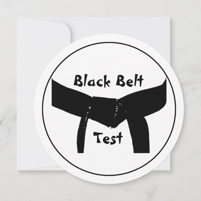Martial Arts Black Belt Promotion Test Invitation (Dos)