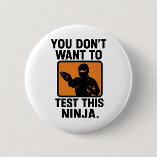 Martial Arts Boxing Ninja Gefahr Stift Grafik Button