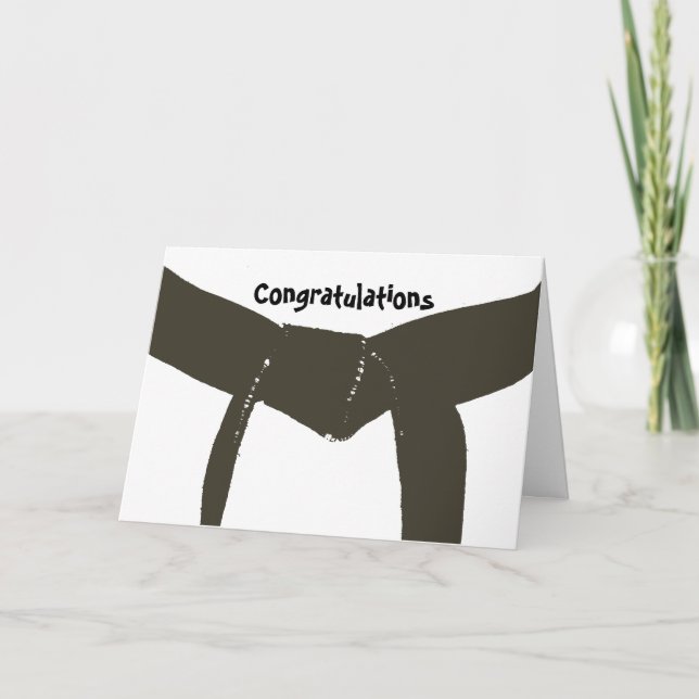 Martial Arts Brown Belt Herzlichen Glückwunsch Karte (Vorderseite)