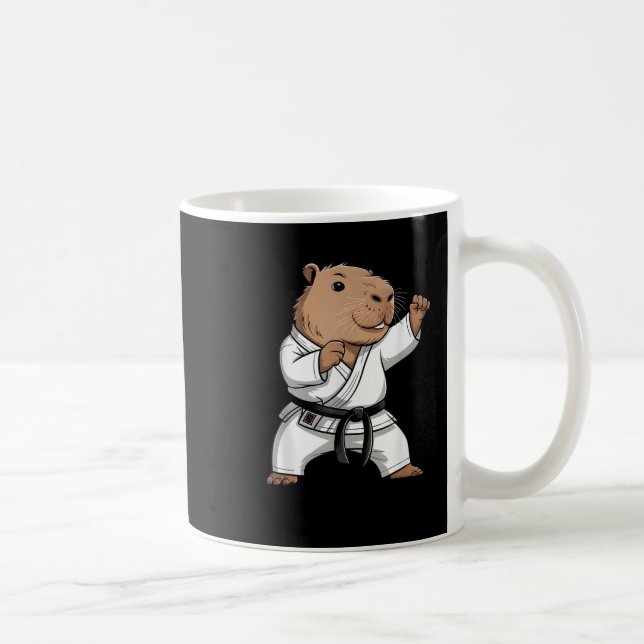 Martial Arts Capybara Funny Karate Taekwondo Jiu J Kaffeetasse (Rechts)