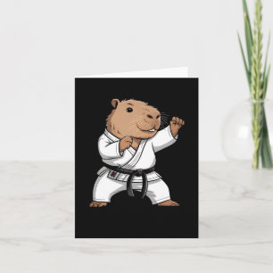 Martial Arts Capyra Funny Karate Taekwondo Jiu Jit Karte