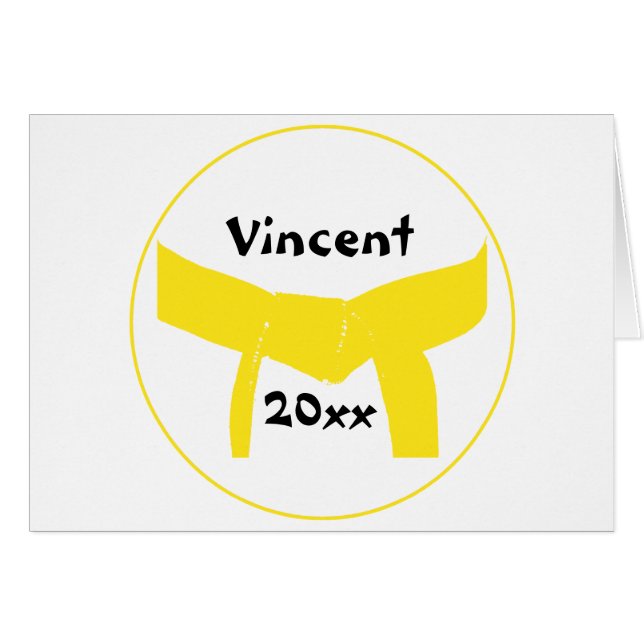 Martial Arts Ceinture Jaune (Devant Horizontal)