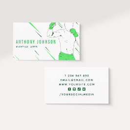 Martial Arts Coach Boxen Kampf Sport Visitenkarte