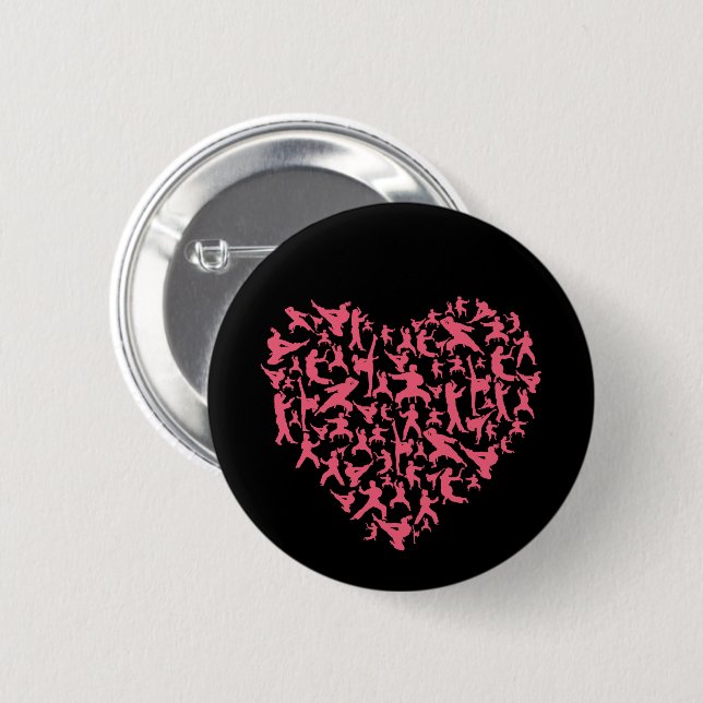 Martial Arts Girls Button (Vorne & Hinten)
