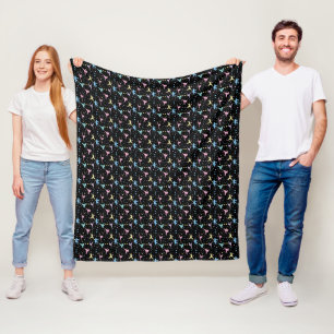 Martial Arts Karate Abstrakt Stars Glitzern Fleecedecke