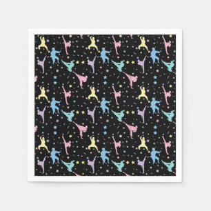 Martial Arts Karate Abstrakt Stars Glitzern Serviette