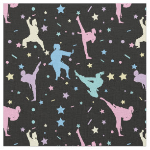 Martial Arts Karate Abstrakt Stars Glitzern Stoff