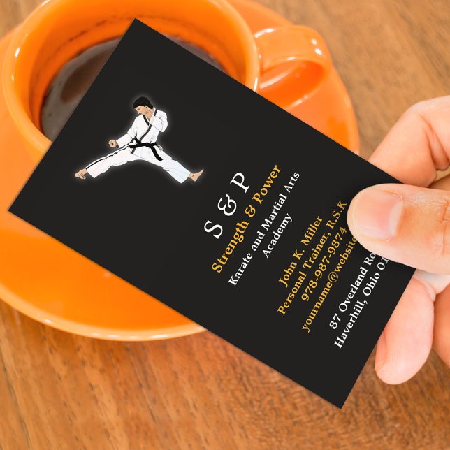 Martial Arts Karate Business Card Visitenkarte (Von Creator hochgeladen)