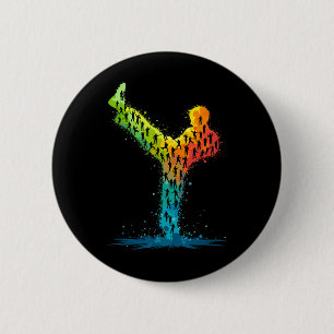 Martial Arts Karate Fighter Button