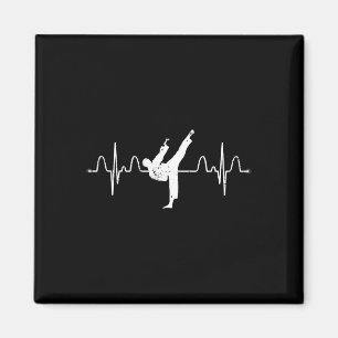 Martial Arts Karateist Heartbeat Comt Sport Athlet Magnet